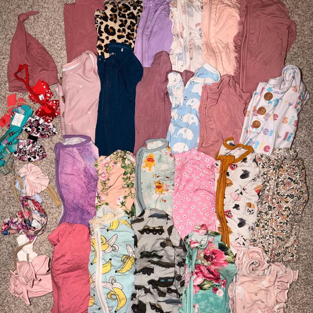 Posh Peanut Kids One Pieces Footies - Pink, Blue, Purple, and More